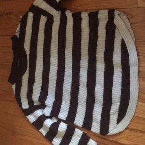 Brown and white stripped sweater